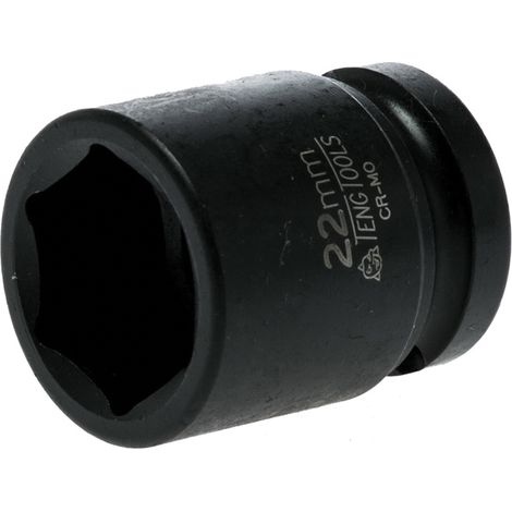 Teng Impact Socket Hexagon 6 Point 1/2In Drive 22Mm