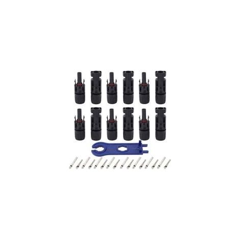 Kit de 12 connecteurs solaires photovoltaïques IP67 Cuivre étamé Résistant à l'eau et à la poussière Pour environnements difficiles (1/5)