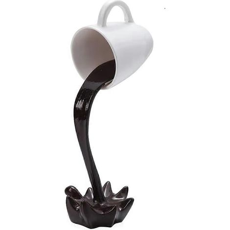 Sculpture de tasse de café renversée, effet magique, décoration unique pour la maison (1/5)