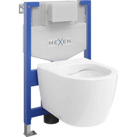 Mexen Carmen conjunto empotrado WC marco Fenix XS-F con taza WC, blanco brillo - 6803388XX00 (1/3)