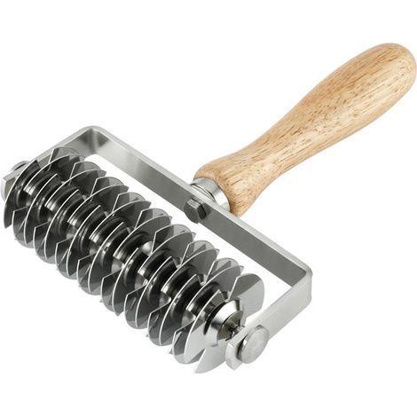 BRAVIX Pizza en Acier Inoxydable Rouleau Gâteau Au Gâteau Au Gâteau Pâtes À Pizza et À Pâtisserie (1/5)
