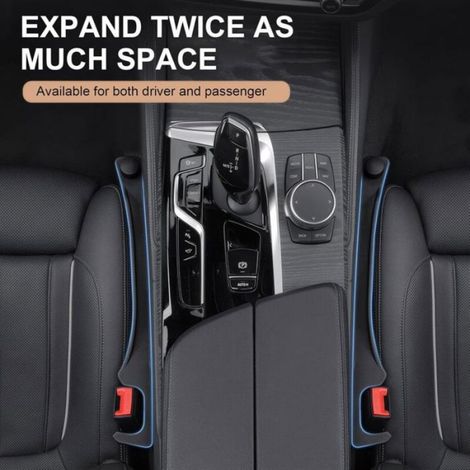 2 Pièces Remplisseur de Fente Siège Voiture – Rangement Intégré, Cuir, Anti-Glisse (1/5)