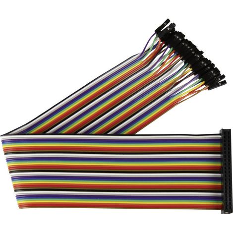 Joy-it RB-CB2-030 Jumper-Kabel Raspberry Pi® [40x Drahtbrücken-Buchse - 40x Drahtbrücken-Buchse] 30.