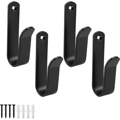 4 Supports muraux pour snowboard, acier 3mm, avec vis et chevilles, pour skis et skateboards, rangement garage (1/5)