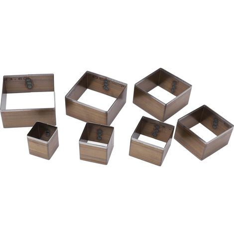 Jeu de 7 poinçons carrés creux, en acier à haute teneur en carbone, multifonctionnel, résistant à l'usure et durable. (1/5)