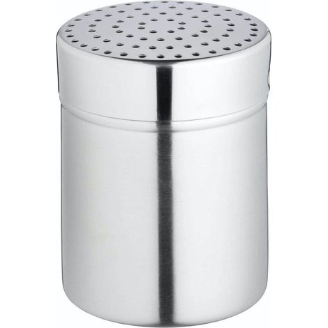 KitchenCraft Rastrillo de harina de acero inoxidable con orificio mediano / Agitador de azúcar glas, plateado