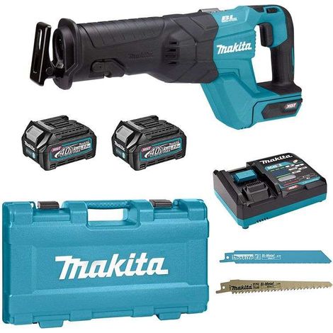 Makita – Scie récipro 40V 1100W avec 2 batteries 2,5Ah – Moteur sans charbon – Technologie XPT – JR001GD201