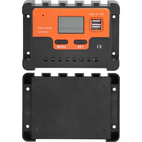 Contrôleur solaire DBS12, boîtier ABS, écran LCD, régulateur de charge/décharge PWM à trois segments, 12 V/24 V/10 A (1/5)