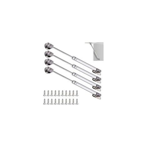 Lot de 4 vérins à gaz 150N – Longueur 270mm – Acier laminé et plastique ABS – Pour portes en bois et meubles TV – Installation sécurisée (1/5)