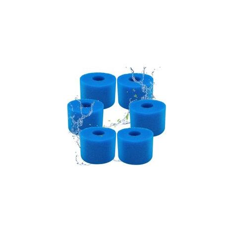 Filtros de espuma para piscinas Intex tipo S1, reutilizables y lavables, para spas y piscinas, esponja de filtración tipo S1, 6 unidades.
