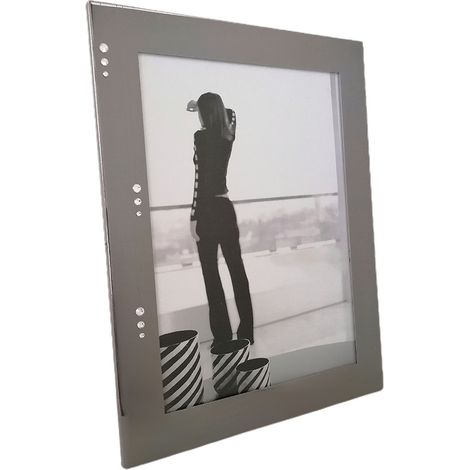 Porta foto da tavolo album titanio con diamanti per ritratti 15x20 moderno vintage bellissimo e particolare (1/5)