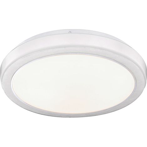 Deckenleuchte Küchenlampe marmoriert LED Deckenlampe weiß, 12W 1150lm warmweiß, DxH 33,5 x 9,5 cm