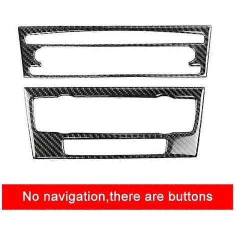 Lot de 2 autocollants décoratifs en fibre de carbone pour centre de contrôle de voiture BMW Série 3 E90 E92 E93 - Accessoires auto (1/5)