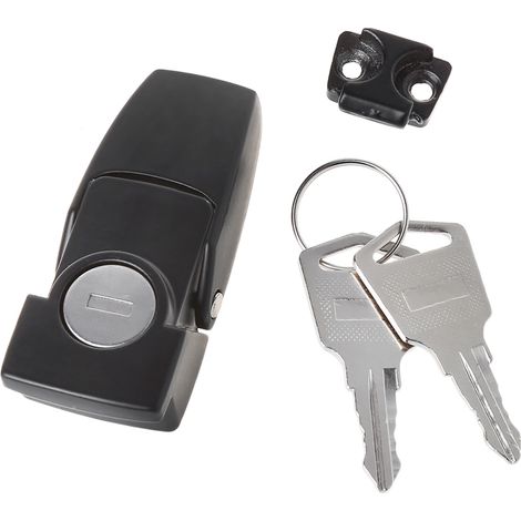 Verrou de sécurité en métal noir pour armoires, pour une installation à domicile et un usage quotidien.-AquaForge