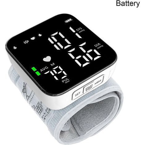 Nouveau tensiomètre de poignet, brassard parlant automatique, appareil de mesure de la pression artérielle numérique à écran LED. (1/5)