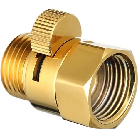 (B6-JF360121) Robinet de régulation de débit de douche en laiton, raccords femelle et mâle G1/2, robinet d'arrêt pour pommeau de douche, vanne de dérivation à ouverture rapide, pommeau de douche à mai (1/5)
