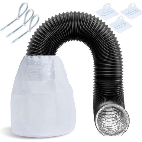 Sac filtre à peluches en nylon pour sèche-linge sans évacuation avec kit de tuyau d'évacuation flexible-AquaForge (1/5)