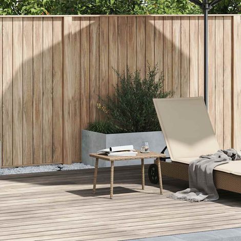 Table basse de jardin-Meuble de jardin rectangulaire beige 60x40x37 cm rotin 831837 (1/5)