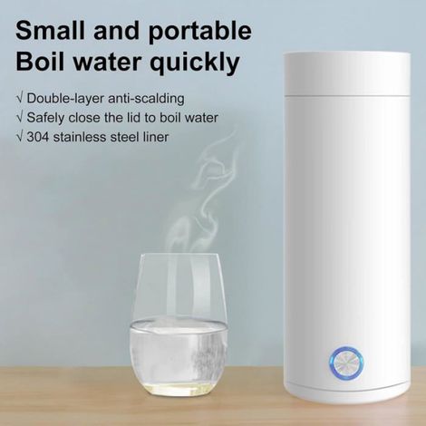 Bouilloire électrique de voyage portable 400 ml, tasse chauffante électrique 3 en 1 compacte pour déplacements (1/5)