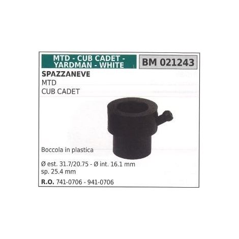 Casquillo de plástico quitanieves MTD 021243