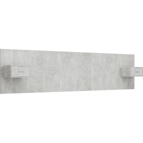 Maison Exclusive - Testiera Letto con Comodini in Legno Multistrato Grigio Cemento