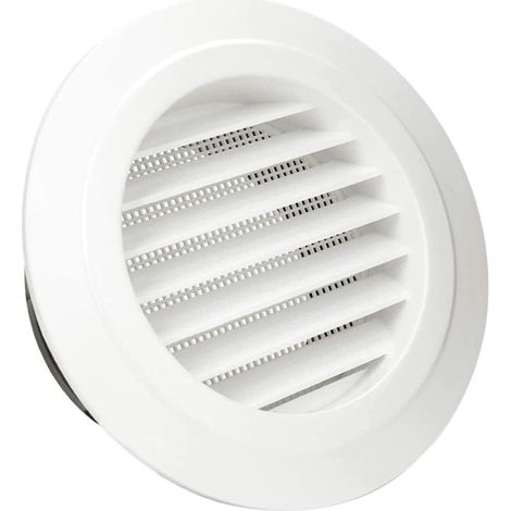 Bouche de Ventilation,4" Grille de Ventilation Ronde ABS avec Anti Insectes Grille de Protection pour Conduits,Bouche de Ventilation avec Grille de Protection (ø100mm)