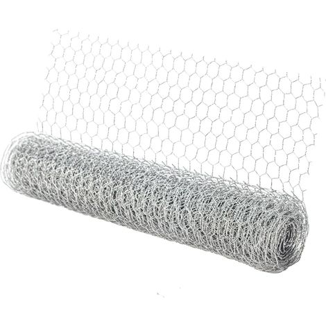 0.4 x 5 m Maschendraht Verzink, Kaninchendraht, Hasendraht Drahtzaun, Hühnerdraht Feinmaschig, Dechseckgeflecht für Tierzäune, Handwer ksartikel, Gemüsegarten, Heimwerker und Heimdekore (1/5)