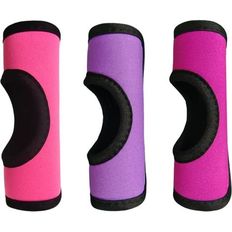 Set di 3 protezioni in neoprene per maniglie di valigie, zaini e accessori da viaggio (rosa, viola, rosa antico, rosso)