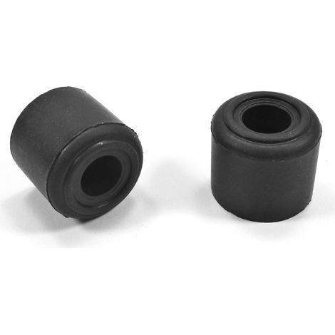Ajile - Butée de porte diam. 28 mm en caoutchouc NOIR fixation par vis