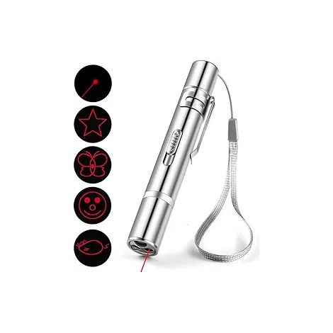 Puntero Láser MINKUROW, Juguete Para Gatos, Recargable Por Usb, Puntero Láser Infrarrojo, Patrón De Lámpara, Puntero Láser De Proyección (1/5)