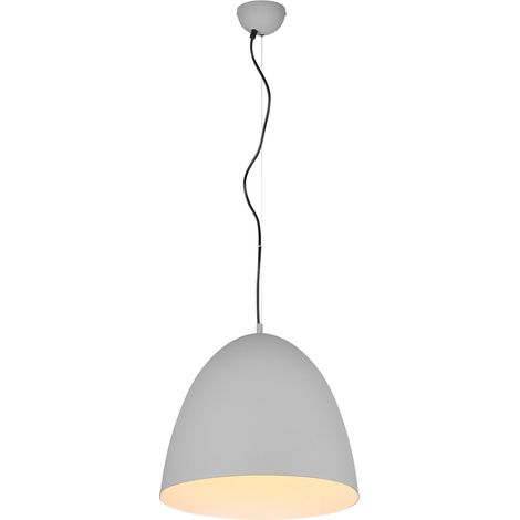 Lampada a Sospensione da Interno Attacco E27 in Metallo Grigio (1/5)