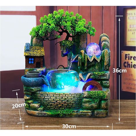 Décoration Intérieur: Fontaine d'Eau de Bureau pour Chambre à Coucher et Maison - Ornement de Paysage (1/5)