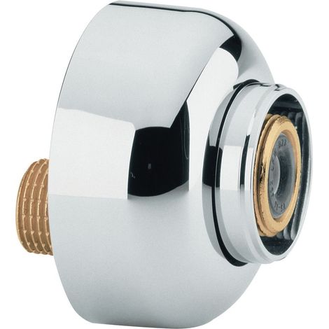 Grohe S-Anschluss für Wandbatterien, 1/2" x 3/4", 7,5mm Verstellbarkeit, mit Schubrosette, Weiß, 12023L00 (1/3)