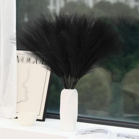 Herbe Artificielle - 18 Pouces - Noir - Pour Décoration Intérieure Extérieure - 30 Pièces (1/5)