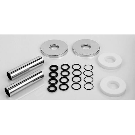 Zehnder Accessoires - Set de caches pour couvrir le raccordement au radiateur, chrome 853738
