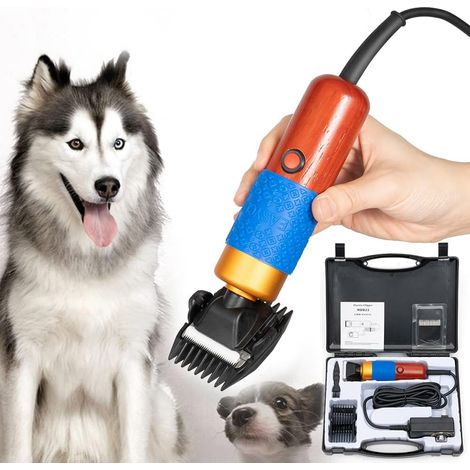 Tondeuse pour chien 200W – Lames en céramique et acier – Vitesse réglable 1000-6600rpm – Faible bruit 60dB pour un toilettage confortable