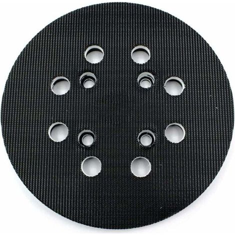 Plateau de ponçage 125 mm – Dureté moyenne – Compatible ponceuses Bosch PEX 300/400 AE et Advanced Orbit 18 – 8 trous pour aspiration (1/4)