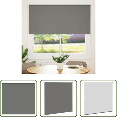 Fensterrollos -  Verdunkelungsrollo Grau 160x130cm Stoffbreite 156,6cm Polyester (1/5)