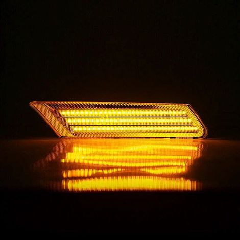 KIT 2 INDICATORI DI DIREZIONE LATERALI A LED COMPATIBILE CON PORSCHE Boxster Cayman 987 BJ 2005-2008 , VETRO GIALLO