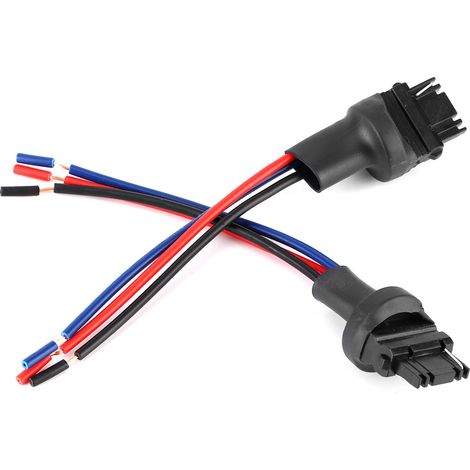 2 Ports 3157 Connecteur Mâle Douille pour Ampoule Auto Adaptateur Câblage Feu Clignotant, Lot de 2, Prise Standard (1/3)
