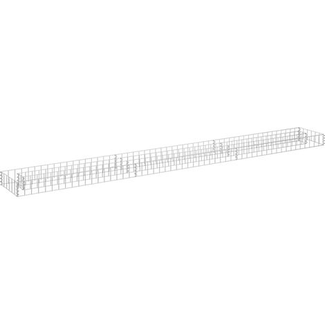 Maison Exclusive - Lit surélevé à gabion Acier galvanisé 270x30x10 cm (1/5)
