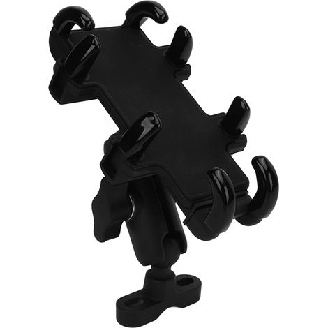 Support de téléphone télescopique pour moto, angle réglable, fixation par 8 griffes sur le guidon, compatible avec scooters et vélos. (1/5)