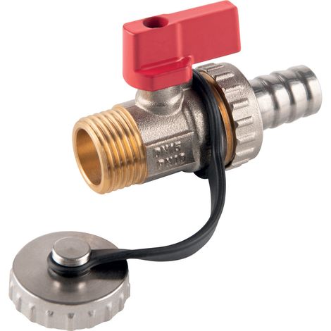 Válvula de bola de drenaje, rosca externa, 1-2", F-COMFORT