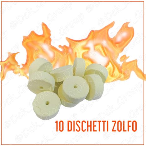 10 Dischi Dischetti Zolfo Pastiglie Antigoccia Disinfezione Detergenti Botti Contenitori Vino Apicoltura