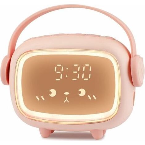 Digitaler Kinderwecker für Jungen und Mädchen, multifunktionaler Wecker mit Nachtlicht, Schlummerfunktion, Countdown-Timer, 6 Wecktönen, wiederaufladbar, einstellbare Helligkeit, für Kinderzimmer, Bür (1/5)