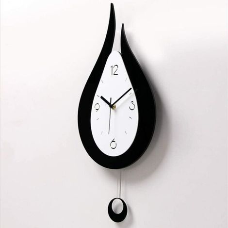 Xintang Wanduhr, geräuschloses Design, moderne Tropfenform, nordischer Stil, für Wohnzimmer oder Schlafzimmer