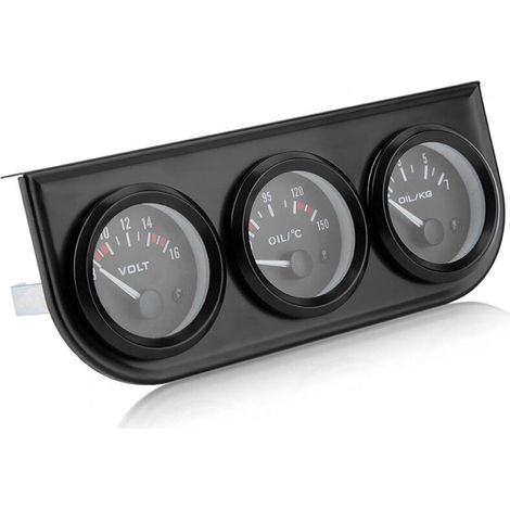 3-in-1 Auto-Automatik-Instrumentensatz, Dreifach-Instrumentensatz 3-in-1 Voltmeter, Öldruckanzeige, Wassertemperaturanzeige, Drehzahlmesser (1/5)