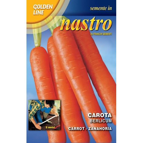 BUSTINA NASTRO SEMI DI CAROTA BERLICUM N.2 ORTO GIARDINO SEMI