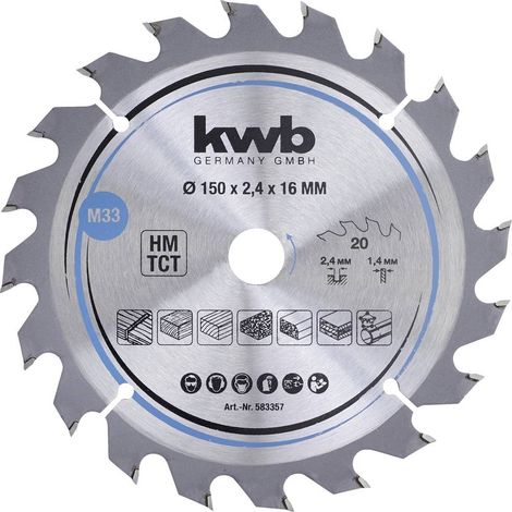 kwb 583357 Lama circolare in metallo duro 150 x 16 mm 1 pz.