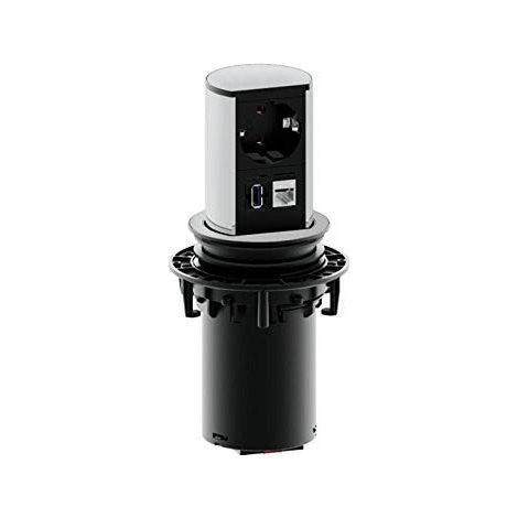 Bachmann Elevator multiprise noire avec USB 3.0 et RJ45